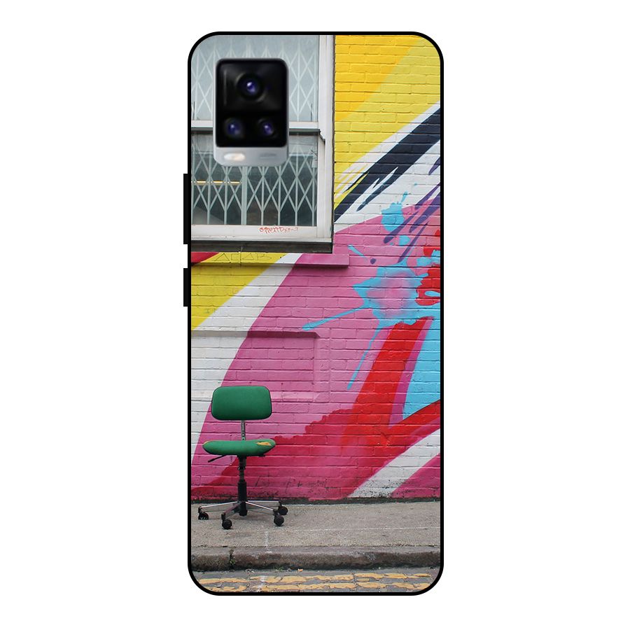 Creative Wall Art Metal Back Case for Vivo V20 2021