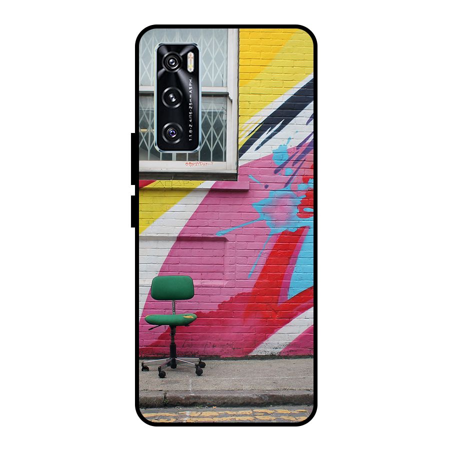 Creative Wall Art Metal Back Case for Vivo V20 SE