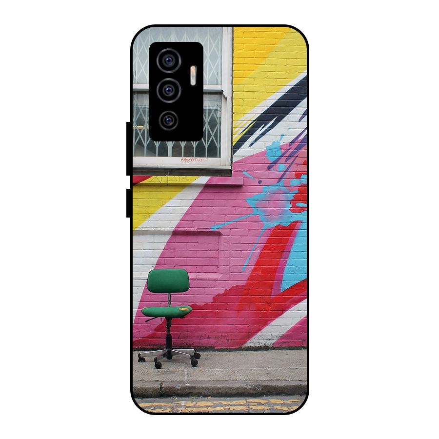 Creative Wall Art Metal Back Case for Vivo V23e