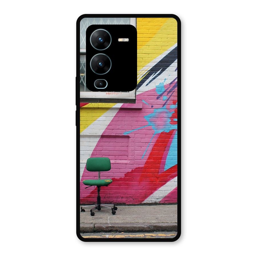 Creative Wall Art Metal Back Case for Vivo V25 Pro