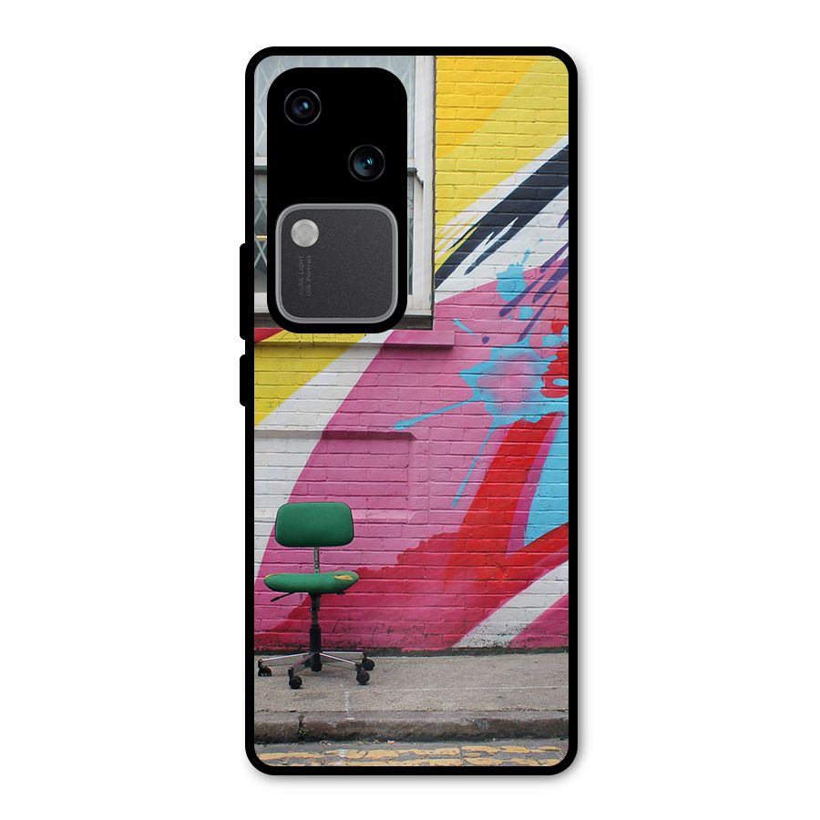 Creative Wall Art Metal Back Case for Vivo V30