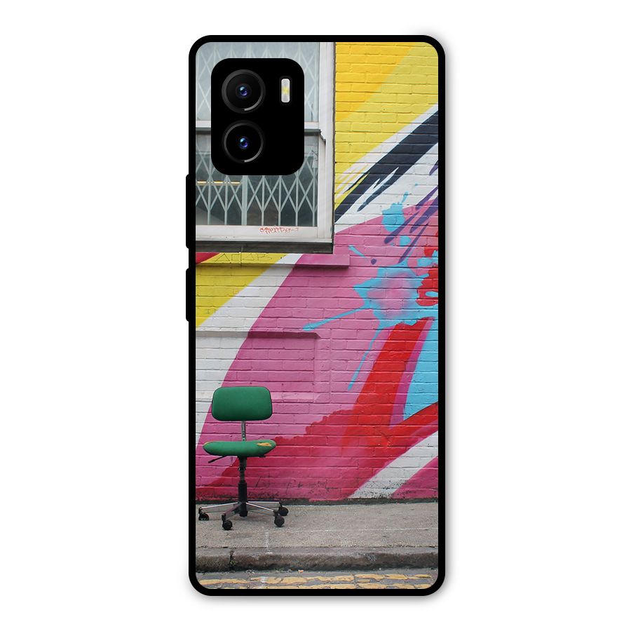 Creative Wall Art Metal Back Case for Vivo Y15s