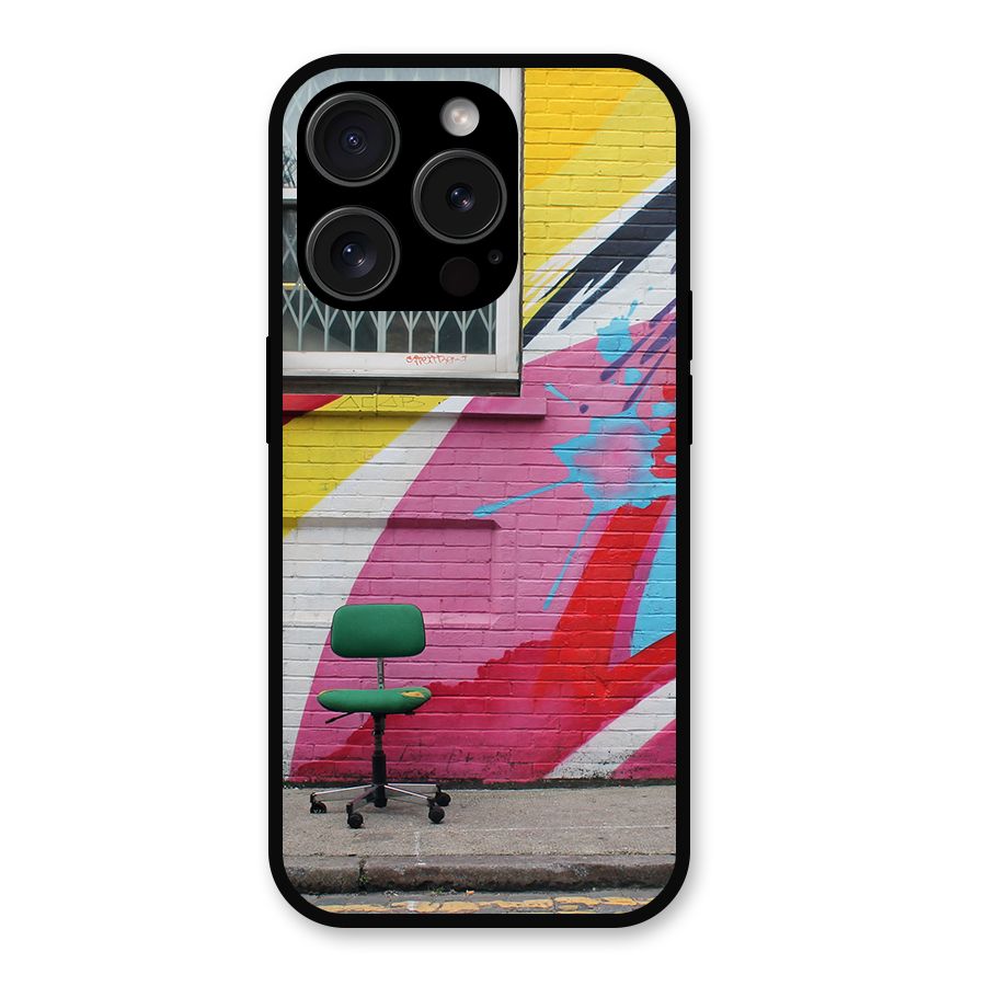 Creative Wall Art Metal Back Case for iPhone 15 Pro
