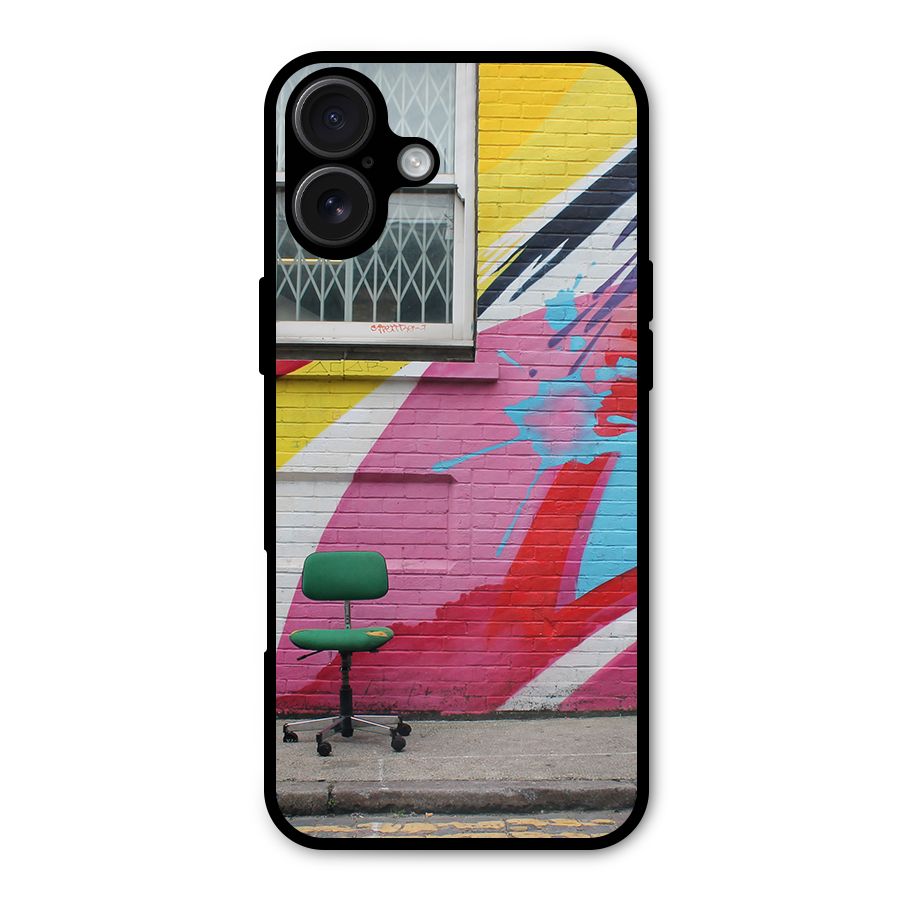 Creative Wall Art Metal Back Case for iPhone 16 Plus