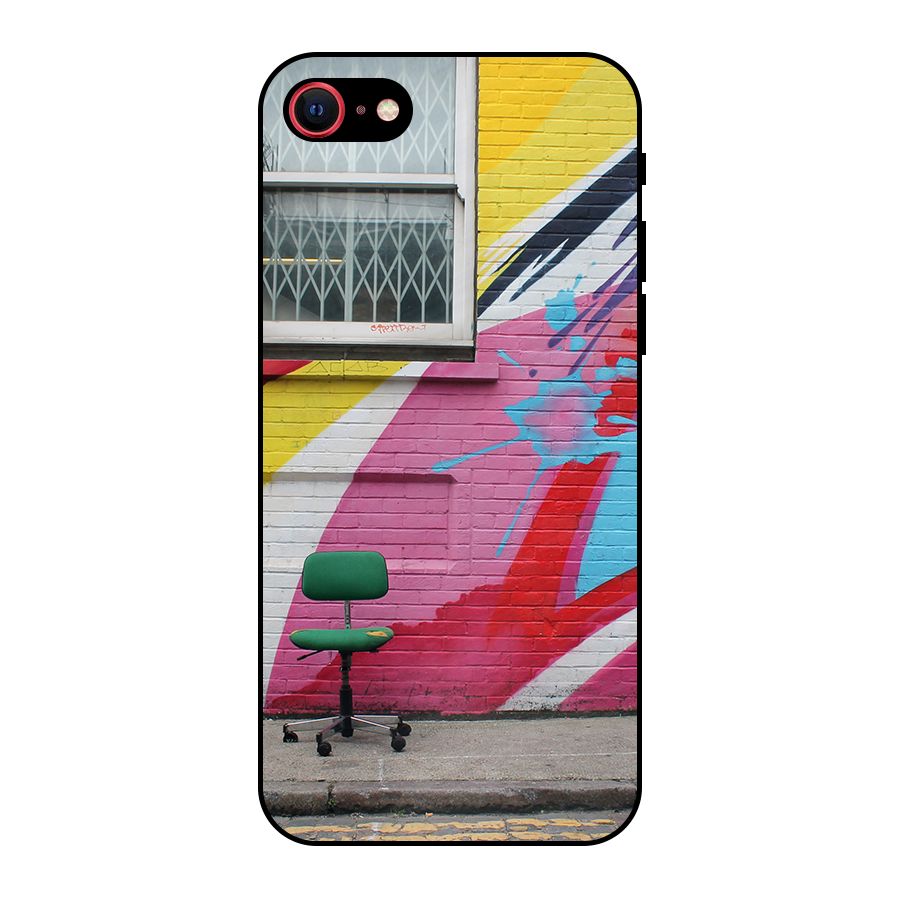 Creative Wall Art Metal Back Case for iPhone SE 2022