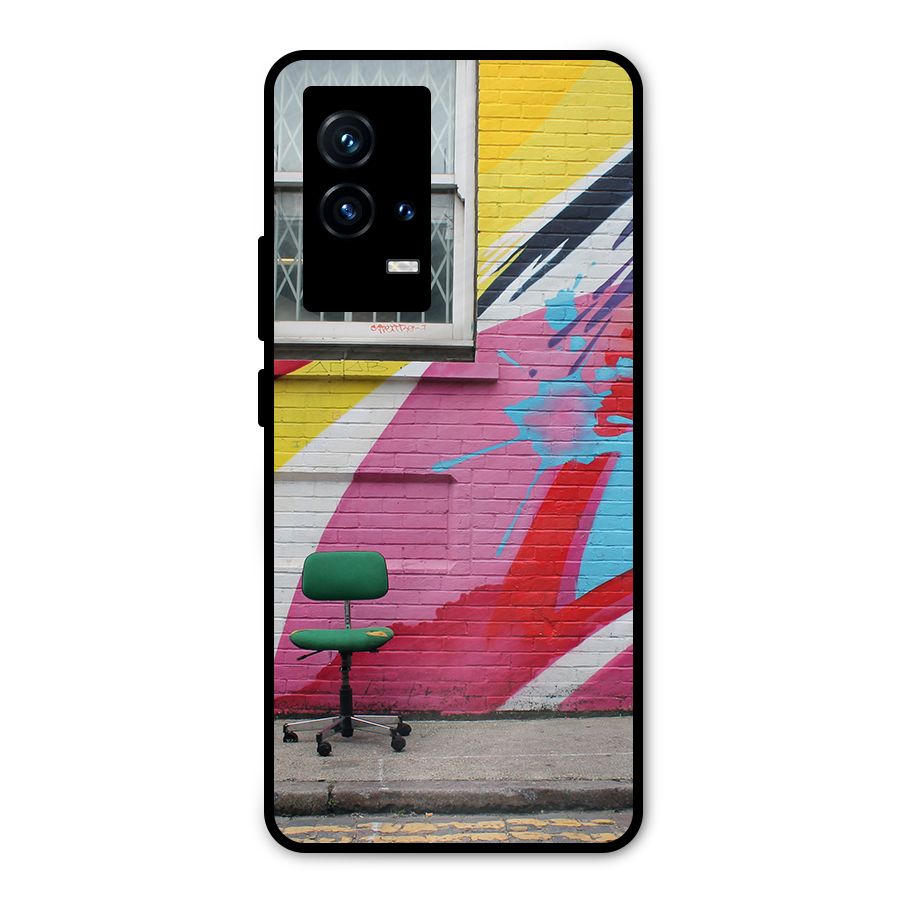 Creative Wall Art Metal Back Case for iQOO 9 5G