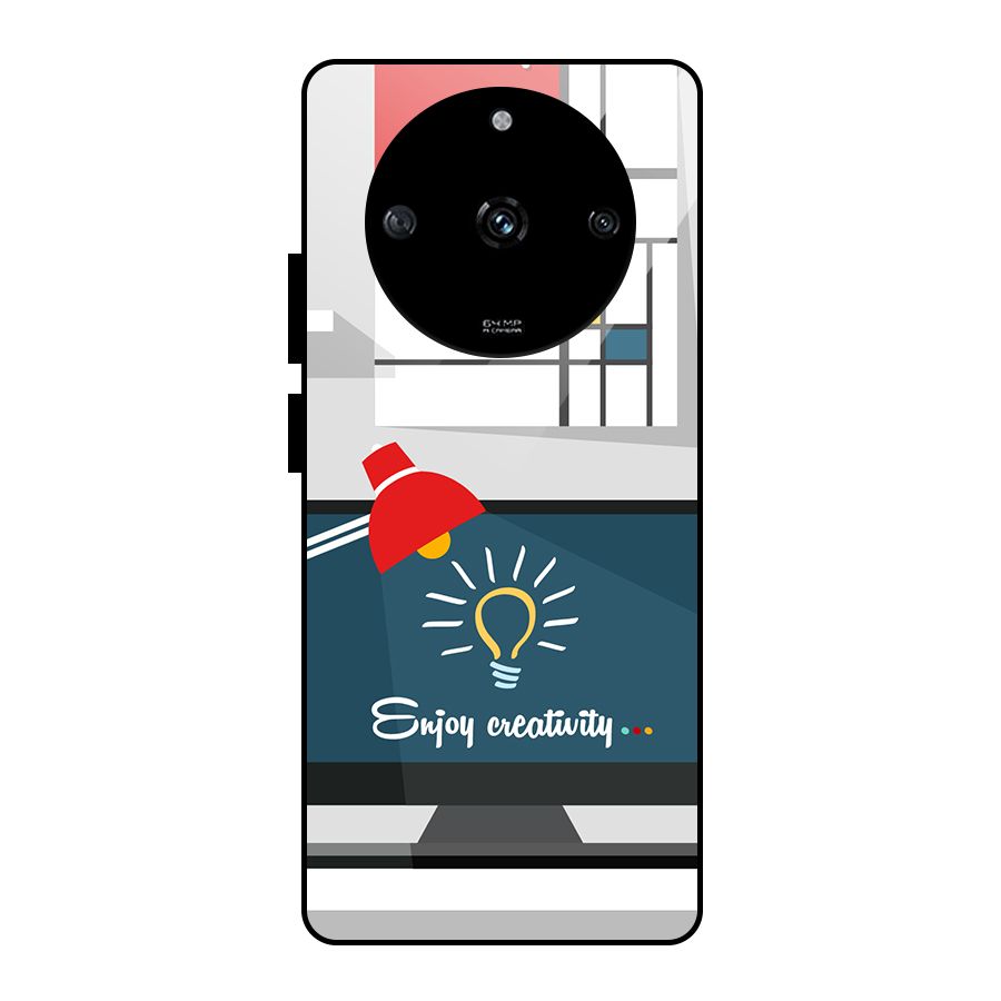 Creative Workspace Design Glass Back Case for Realme Narzo 60 5G