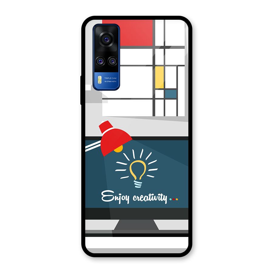 Creative Workspace Design Glass Back Case for Vivo Y31
