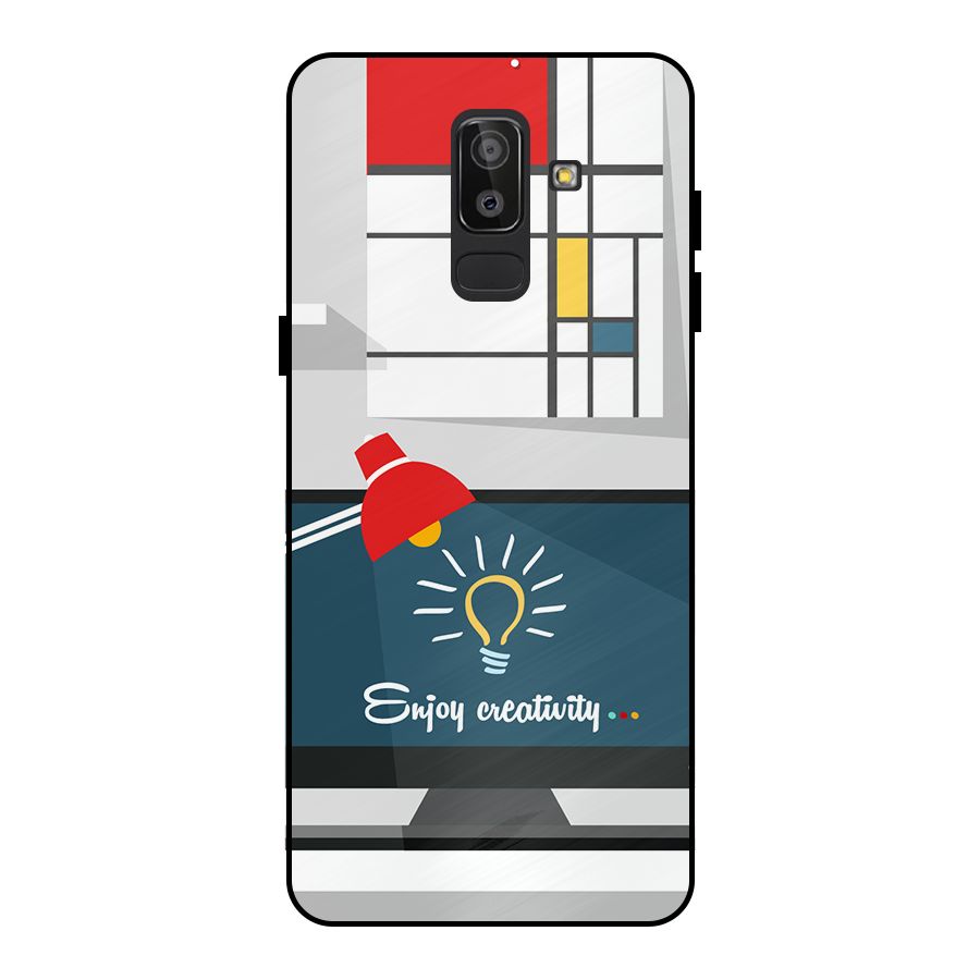 Creative Workspace Design Metal Back Case for Galaxy J8