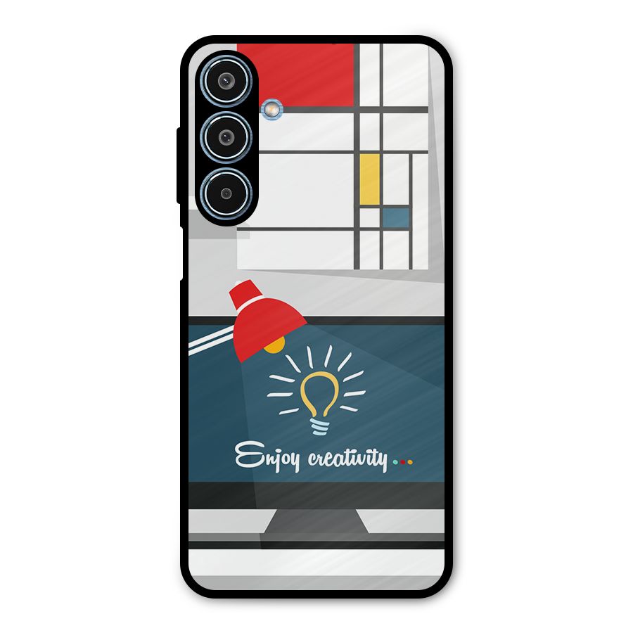 Creative Workspace Design Metal Back Case for Galaxy M35