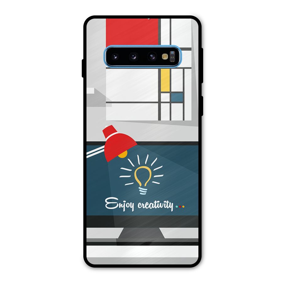 Creative Workspace Design Metal Back Case for Galaxy S10