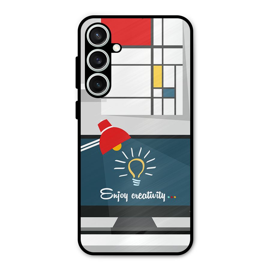 Creative Workspace Design Metal Back Case for Galaxy S23 FE