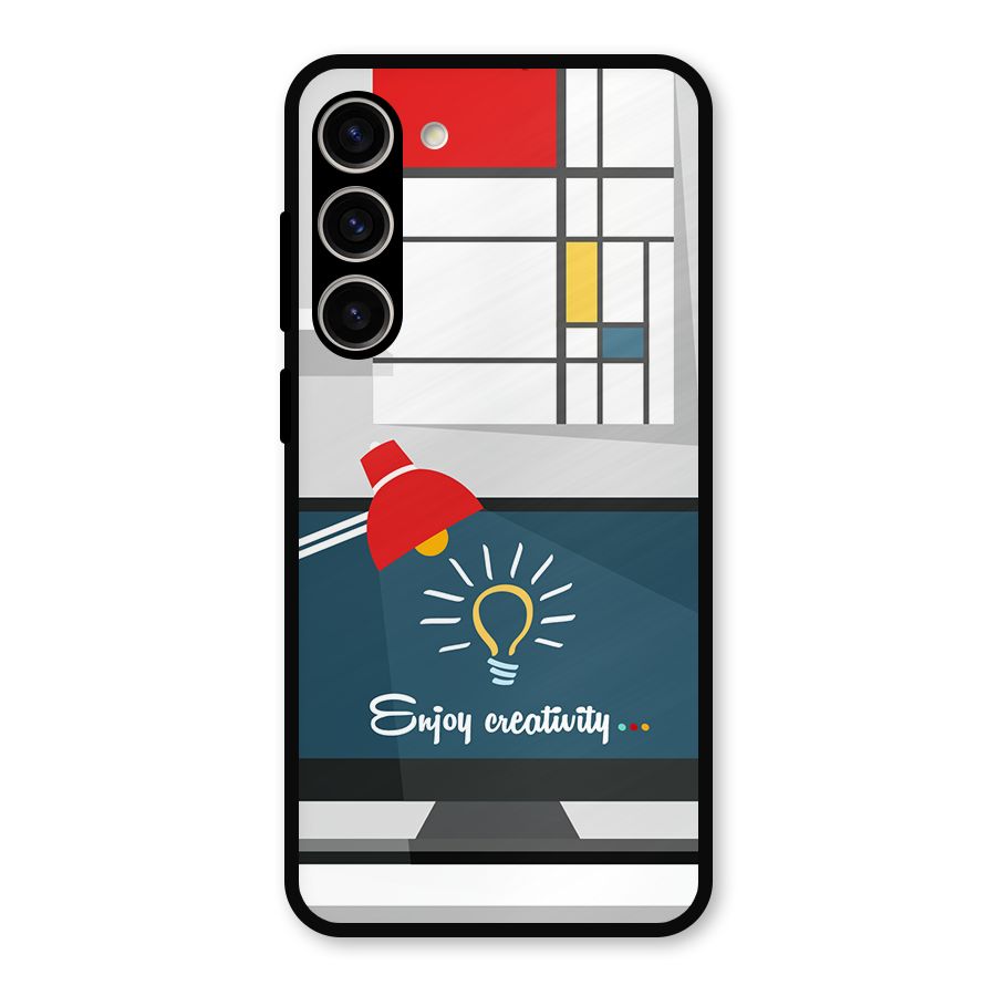 Creative Workspace Design Metal Back Case for Galaxy S23 Plus