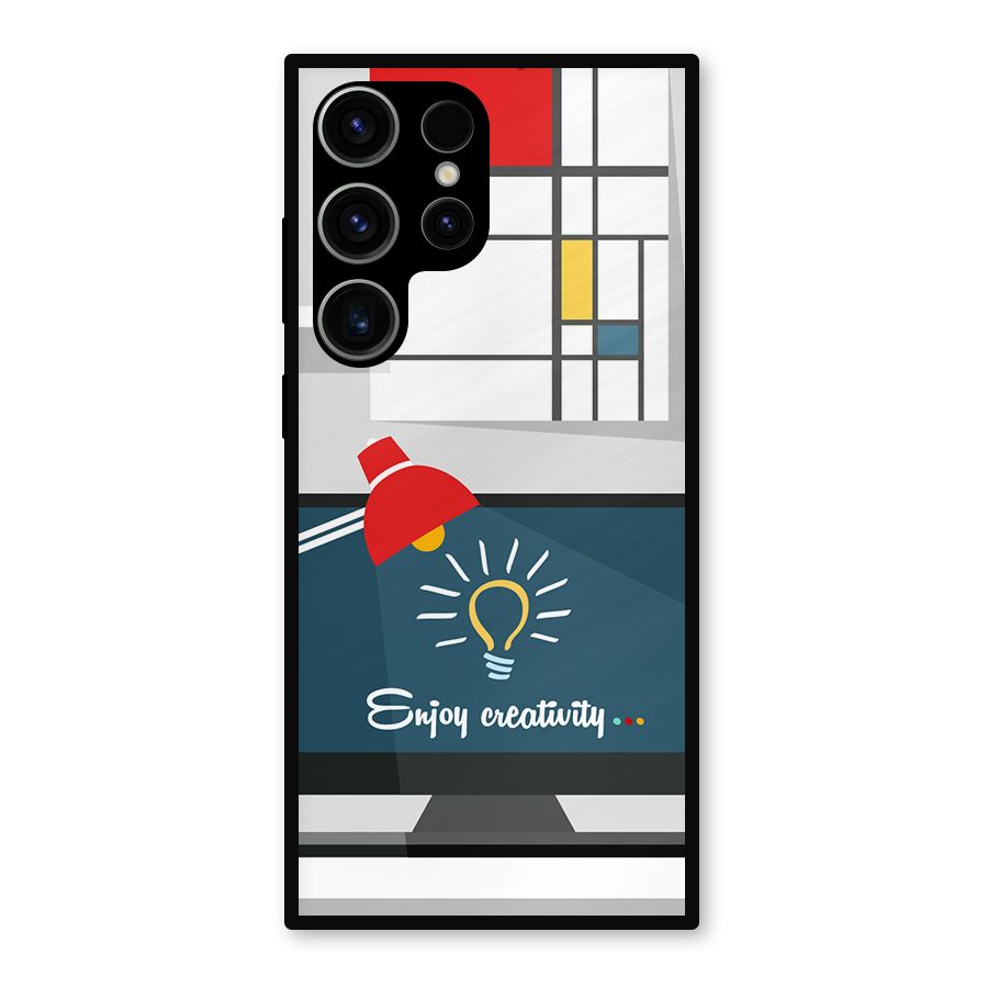 Creative Workspace Design Metal Back Case for Galaxy S23 Ultra