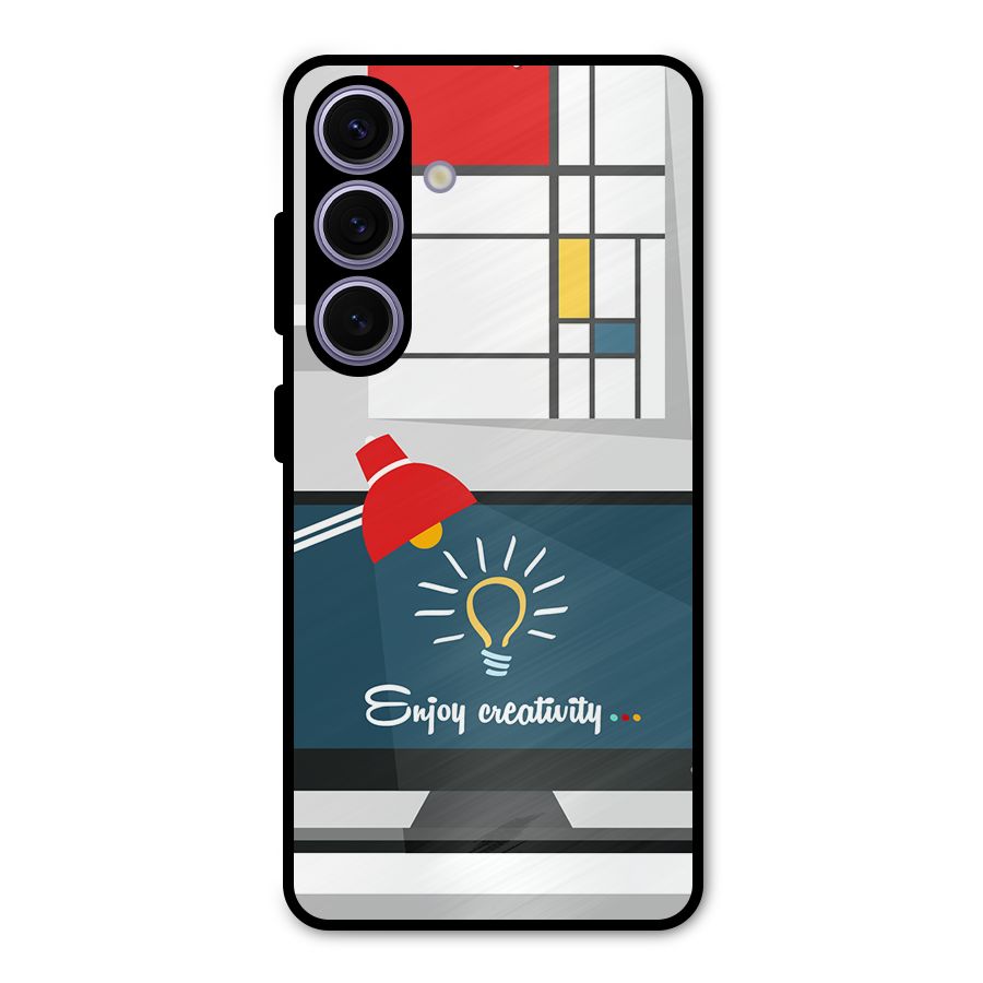Creative Workspace Design Metal Back Case for Galaxy S24