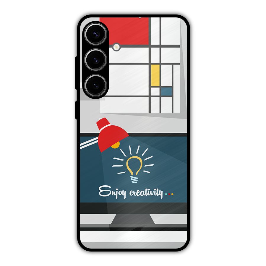 Creative Workspace Design Metal Back Case for Galaxy S24 Plus