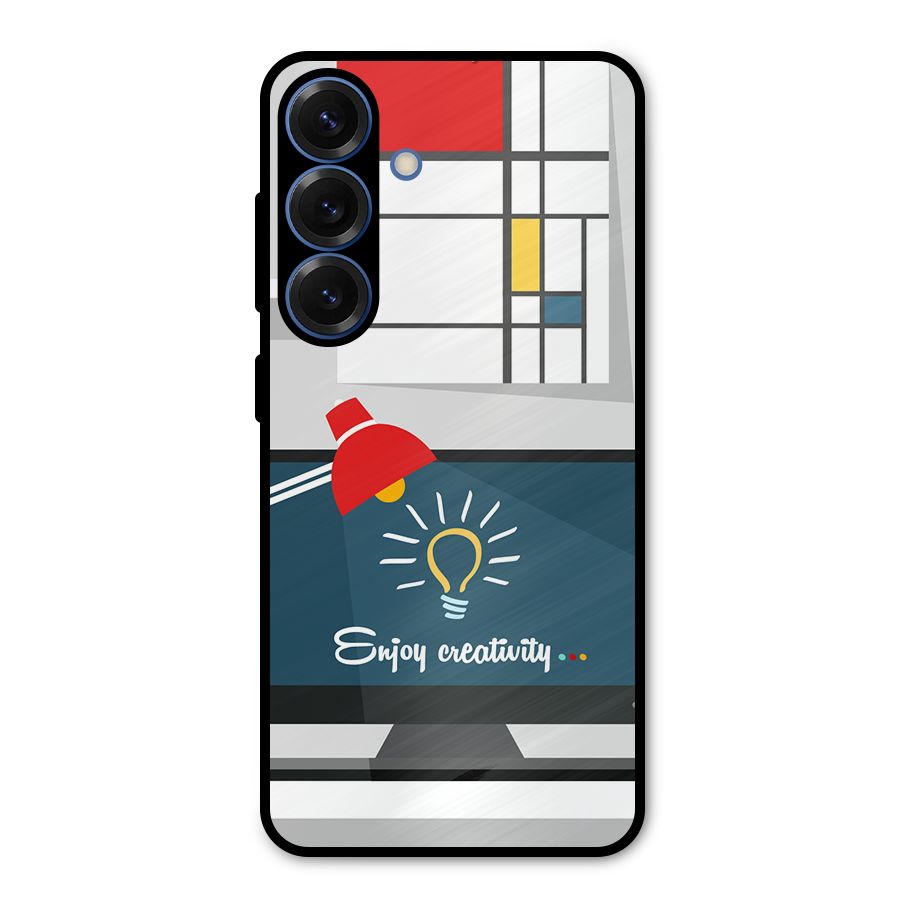 Creative Workspace Design Metal Back Case for Galaxy S25