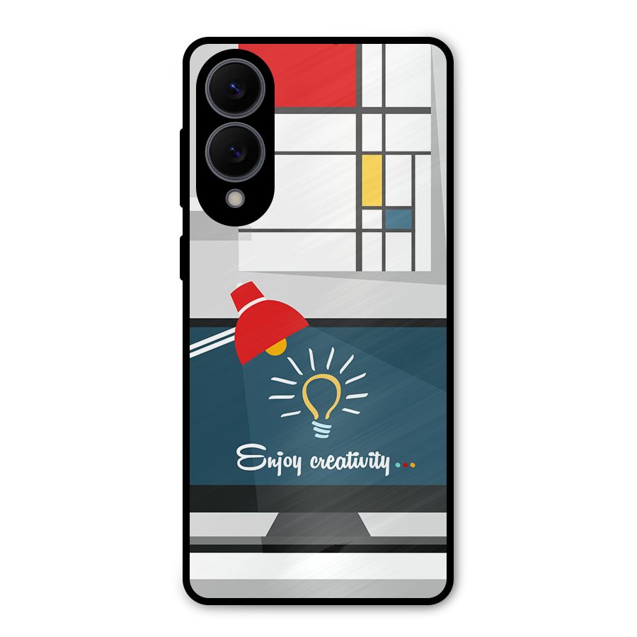 Creative Workspace Design Metal Back Case for Galaxy S25 Edge