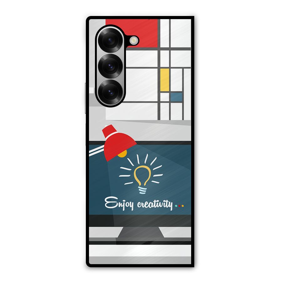 Creative Workspace Design Metal Back Case for Galaxy Z Fold6