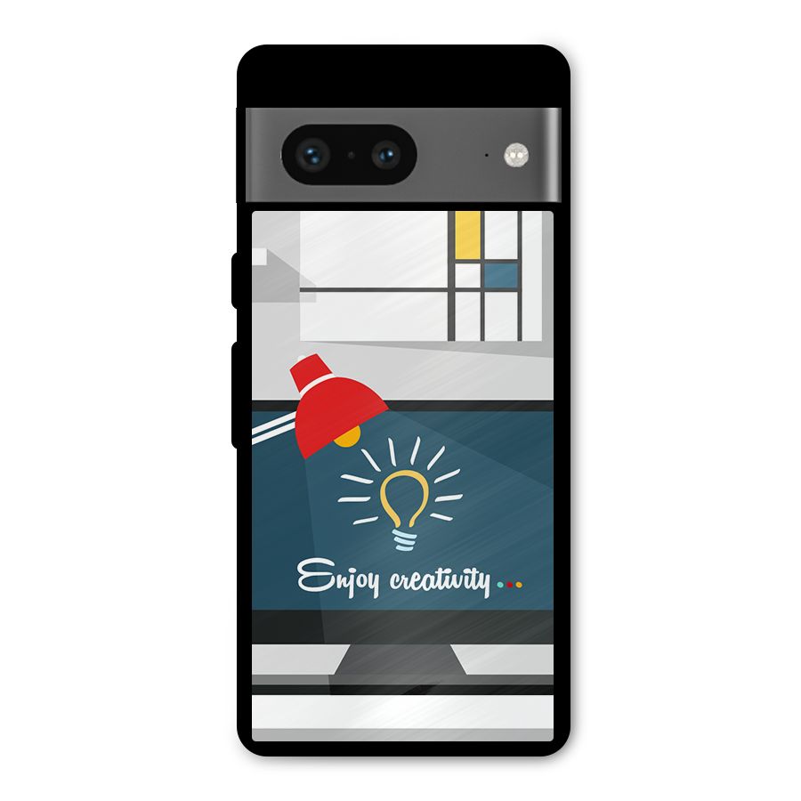 Creative Workspace Design Metal Back Case for Google Pixel 7