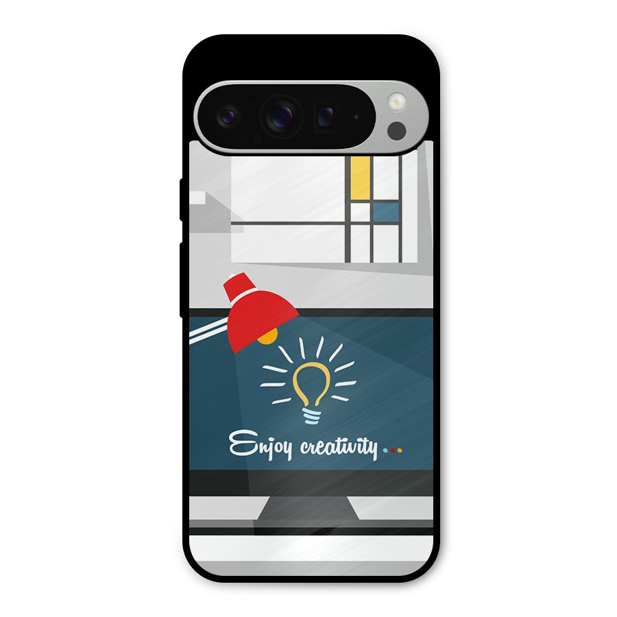 Creative Workspace Design Metal Back Case for Google Pixel 9 Pro XL