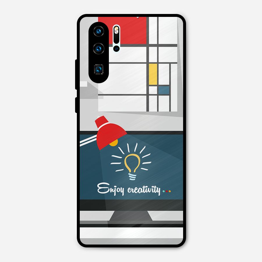 Creative Workspace Design Metal Back Case for Huawei P30 Pro