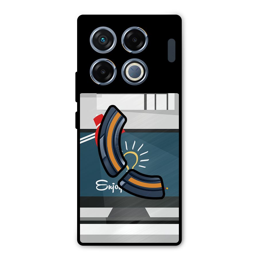 Creative Workspace Design Metal Back Case for Infinix GT 20 Pro