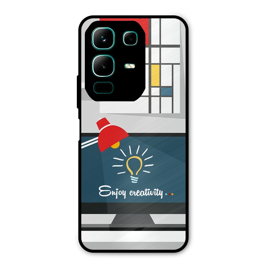 Creative Workspace Design Metal Back Case for Infinix Note 50x