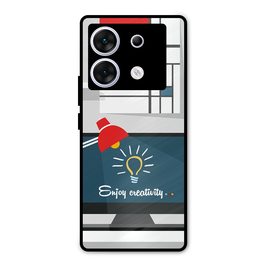 Creative Workspace Design Metal Back Case for Infinix Zero 30 5G