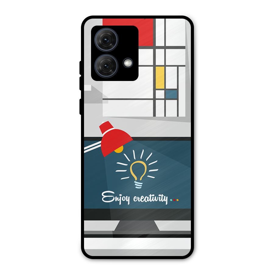Creative Workspace Design Metal Back Case for Moto G84
