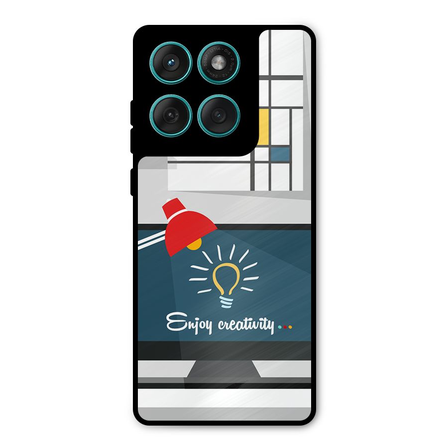 Creative Workspace Design Metal Back Case for Motorola Edge 60 Fusion