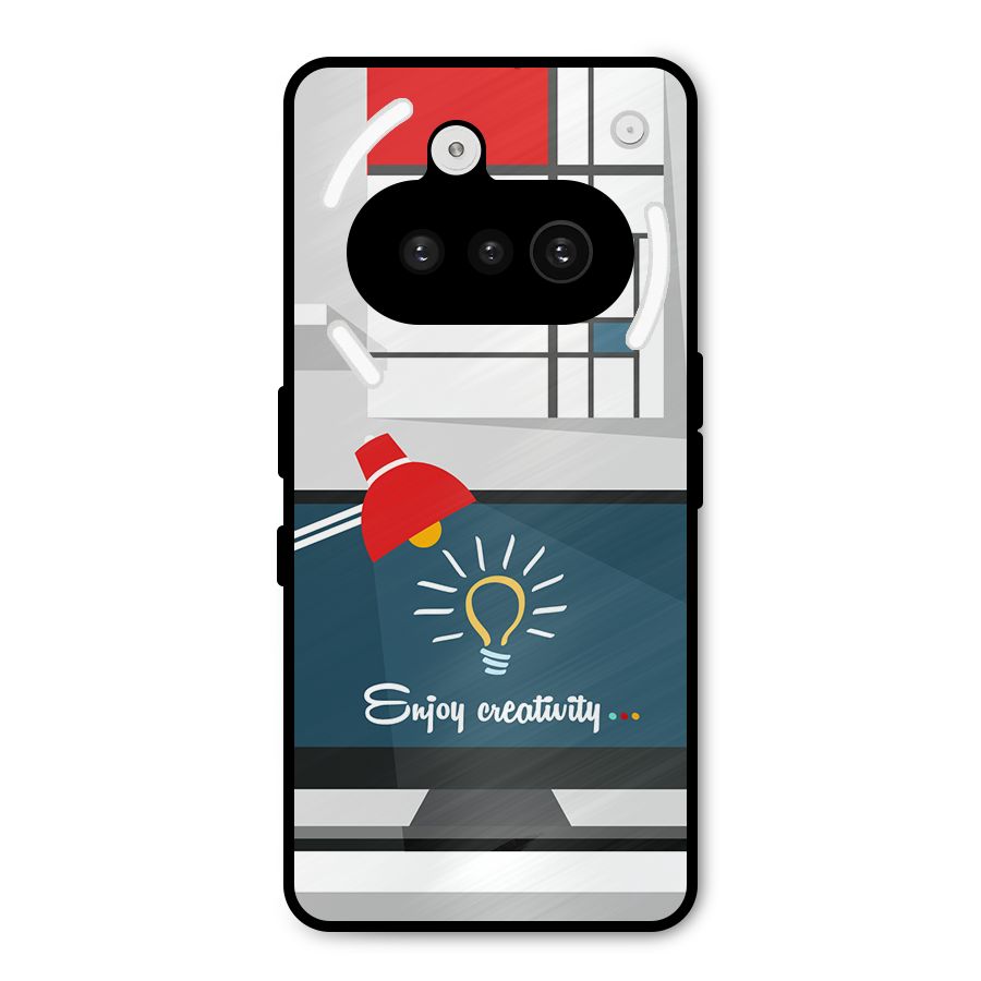 Creative Workspace Design Metal Back Case for Nothing Phone 3a