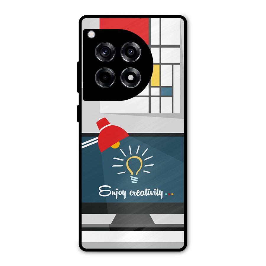 Creative Workspace Design Metal Back Case for OnePlus 12R