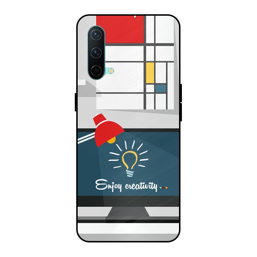 Creative Workspace Design Metal Back Case for OnePlus Nord CE 5G
