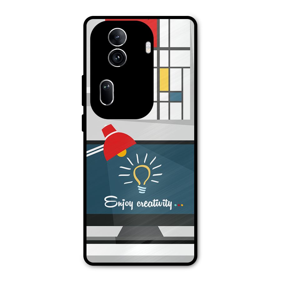 Creative Workspace Design Metal Back Case for Oppo Reno11 Pro 5G