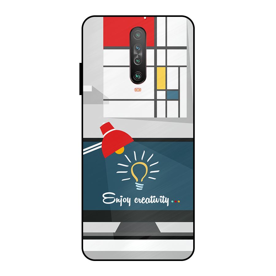 Creative Workspace Design Metal Back Case for Poco X2