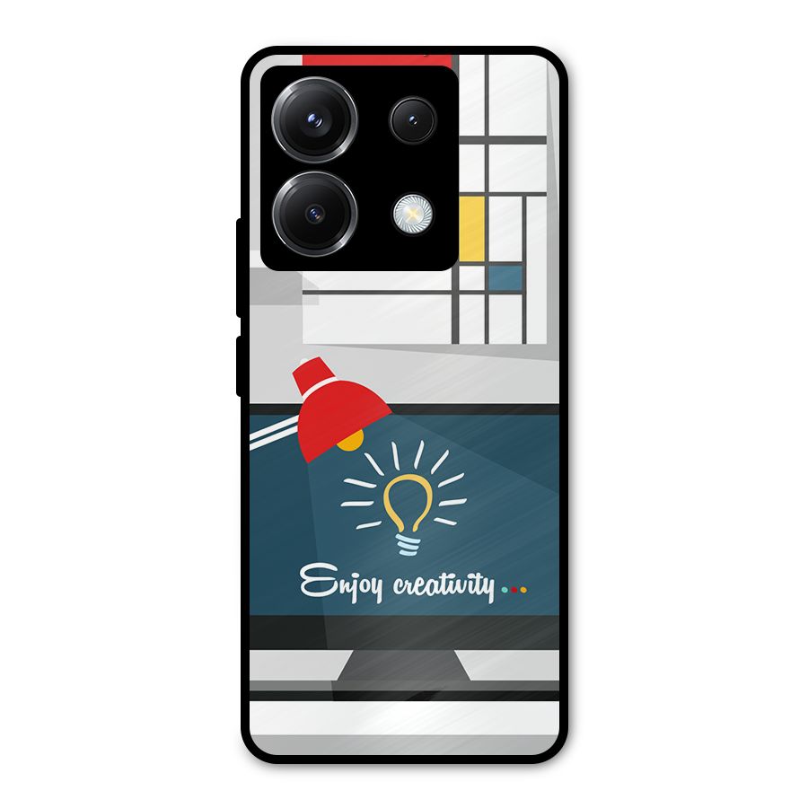 Creative Workspace Design Metal Back Case for Poco X6