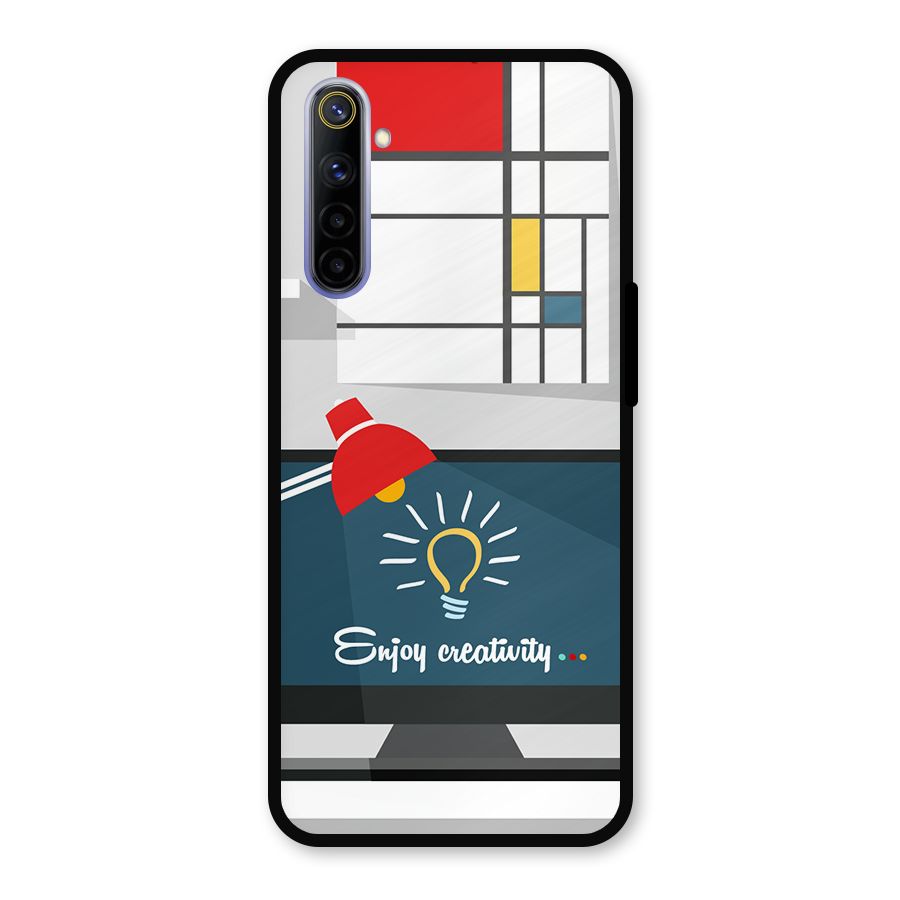 Creative Workspace Design Metal Back Case for Realme 6