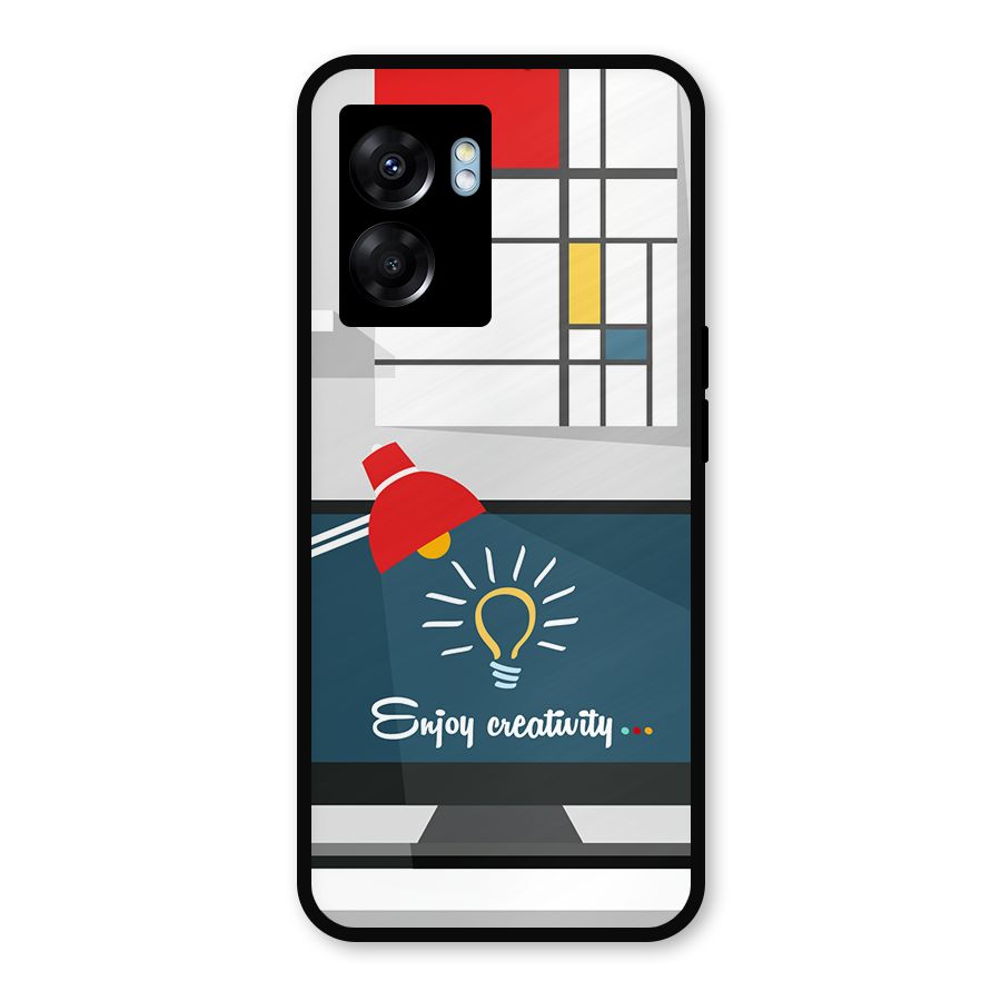 Creative Workspace Design Metal Back Case for Realme Narzo 50 5G
