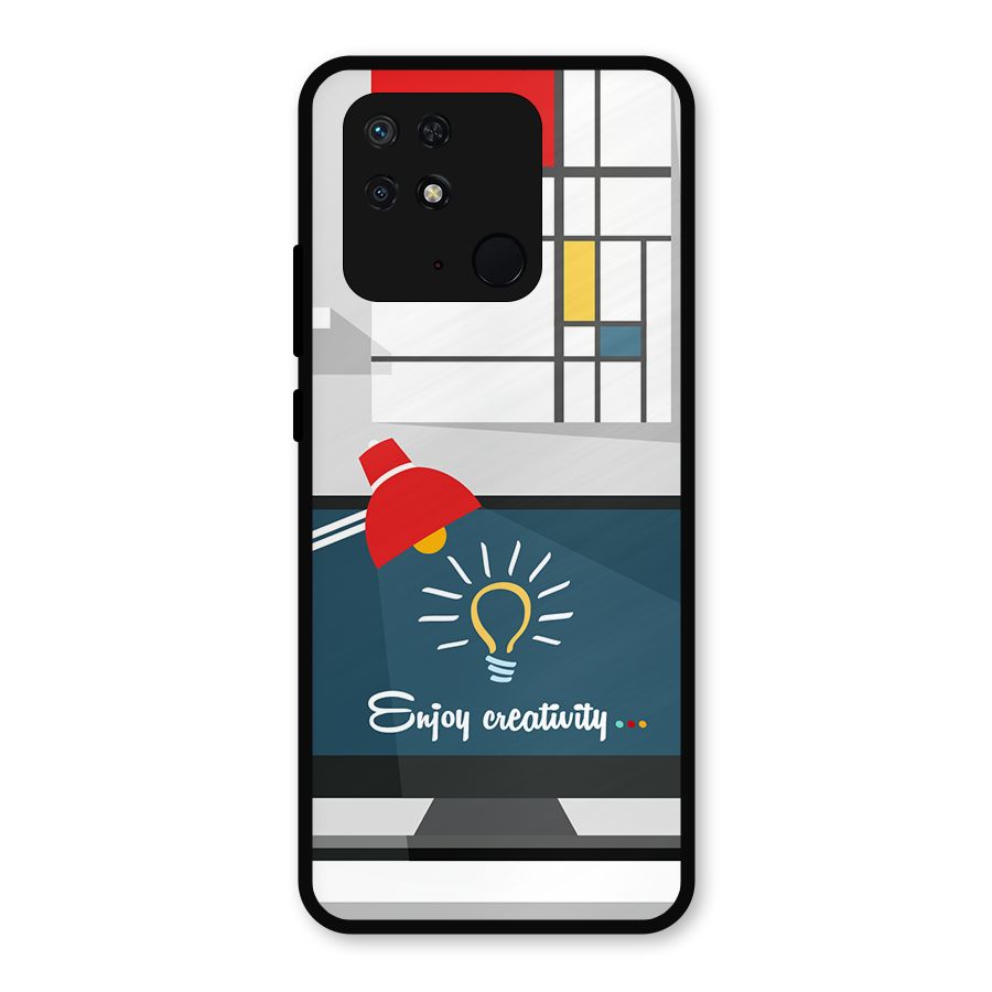 Creative Workspace Design Metal Back Case for Redmi 10 Power