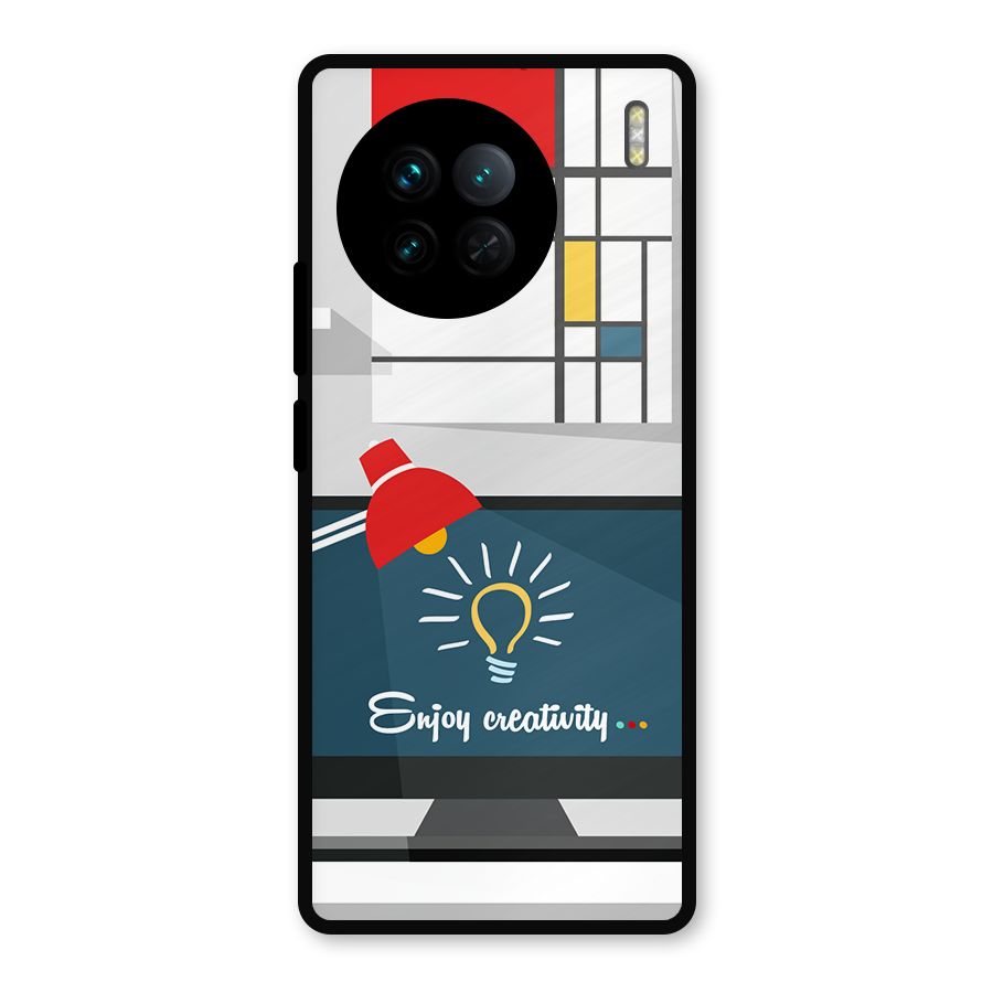 Creative Workspace Design Metal Back Case for Vivo X90