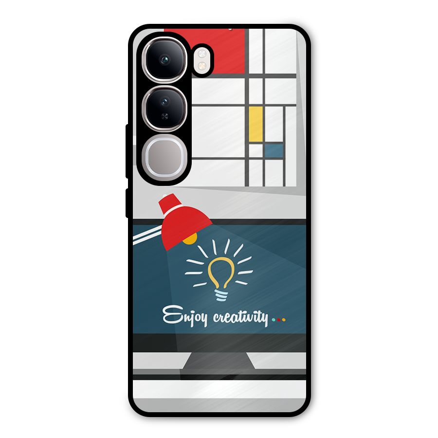 Creative Workspace Design Metal Back Case for Vivo Y300