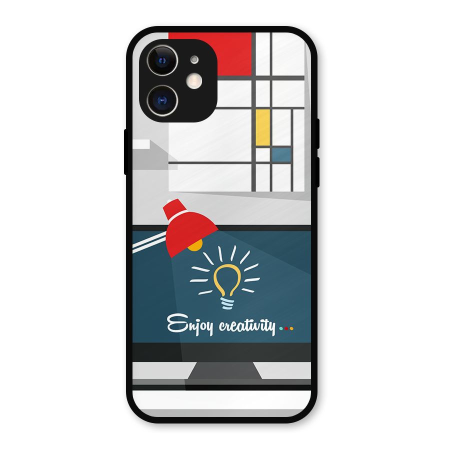 Creative Workspace Design Metal Back Case for iPhone 12