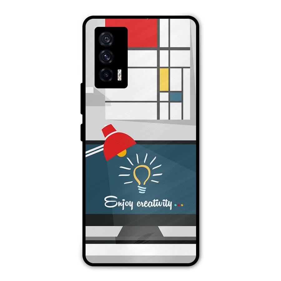 Creative Workspace Design Metal Back Case for iQOO 7 5G
