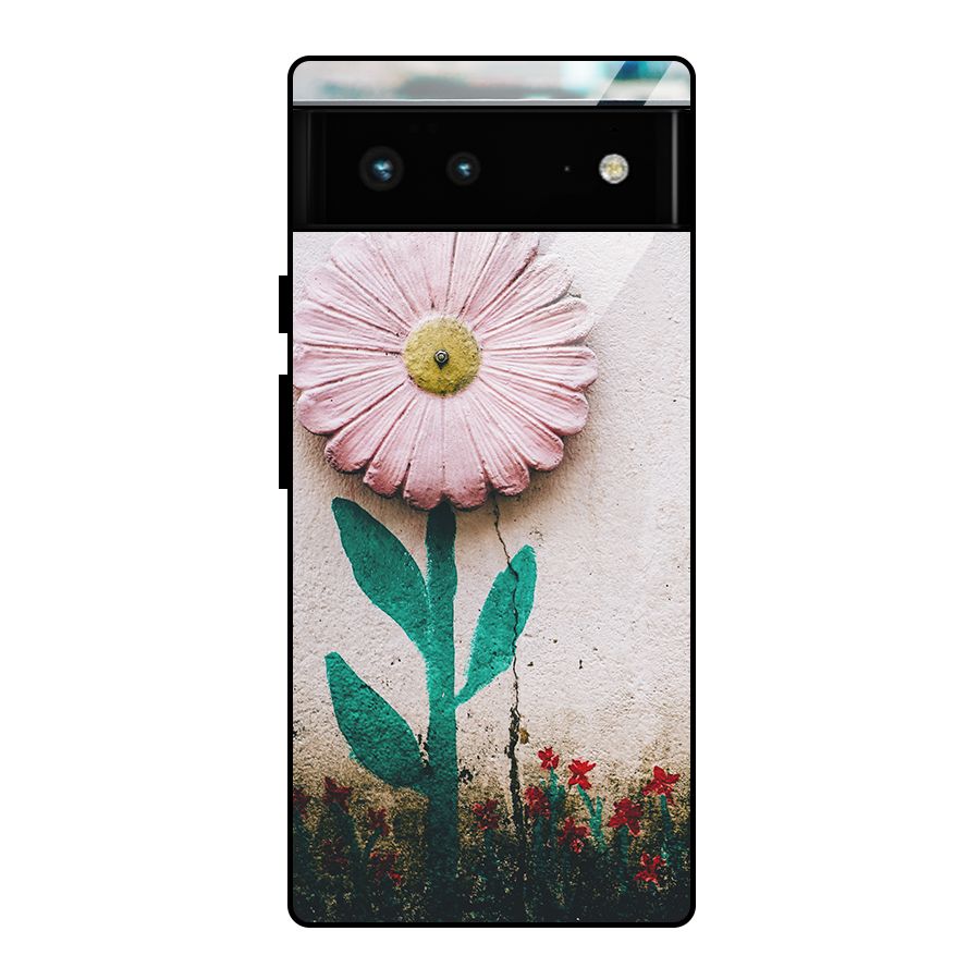 Creativity Flower Glass Back Case for Google Pixel 6