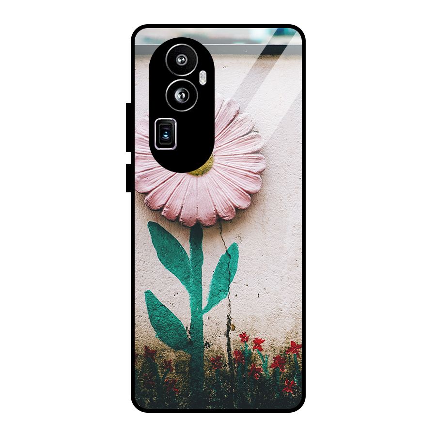 Creativity Flower Glass Back Case for Oppo Reno10 Pro Plus