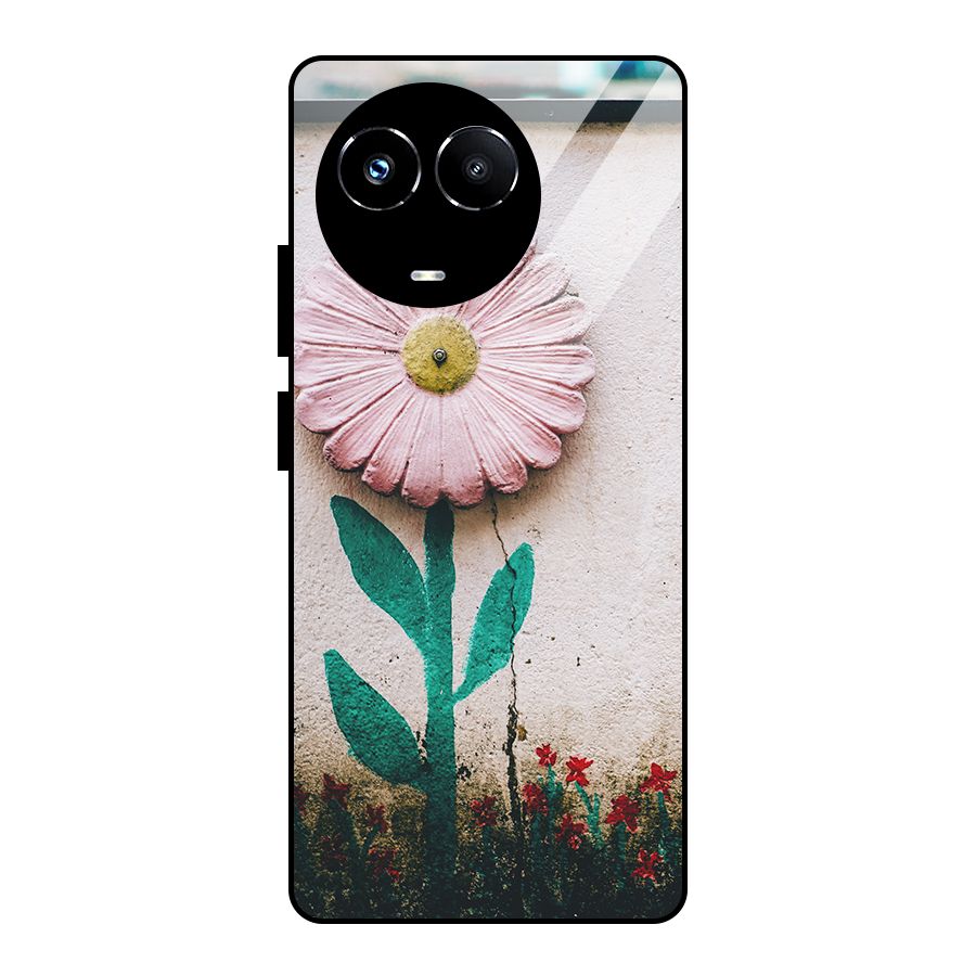 Creativity Flower Glass Back Case for Realme 11X