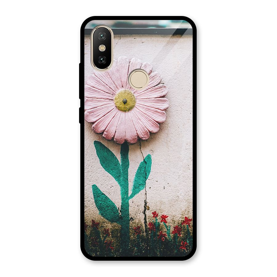 Creativity Flower Glass Back Case for Redmi A2