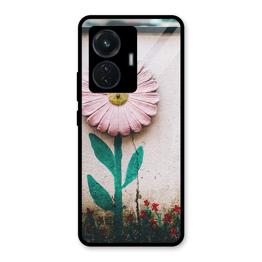 Creativity Flower Glass Back Case for Vivo T1 44W