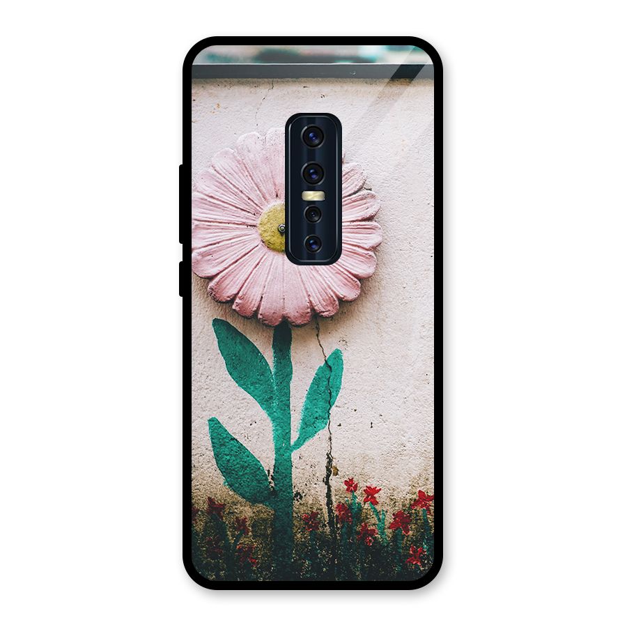 Creativity Flower Glass Back Case for Vivo V17 Pro